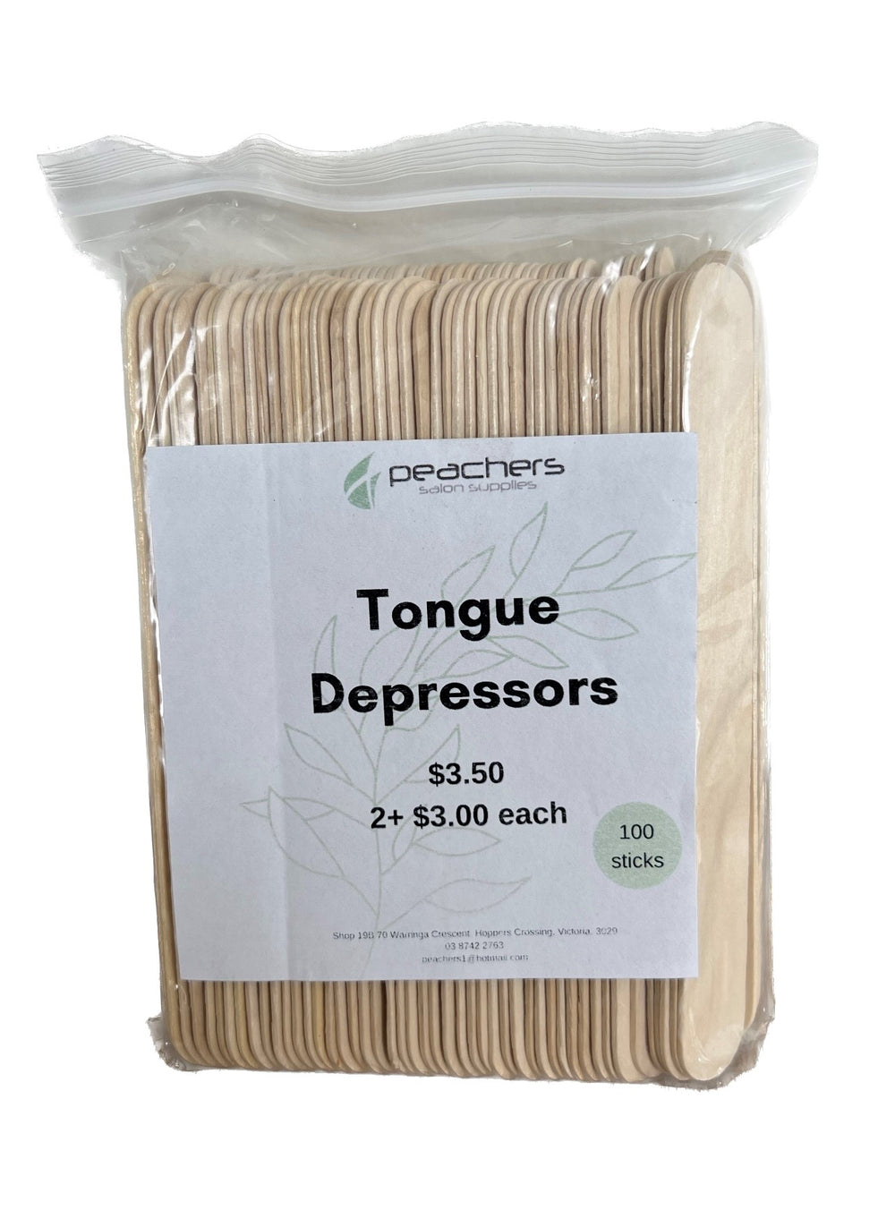 Peachers Tongue Depressors 100pk