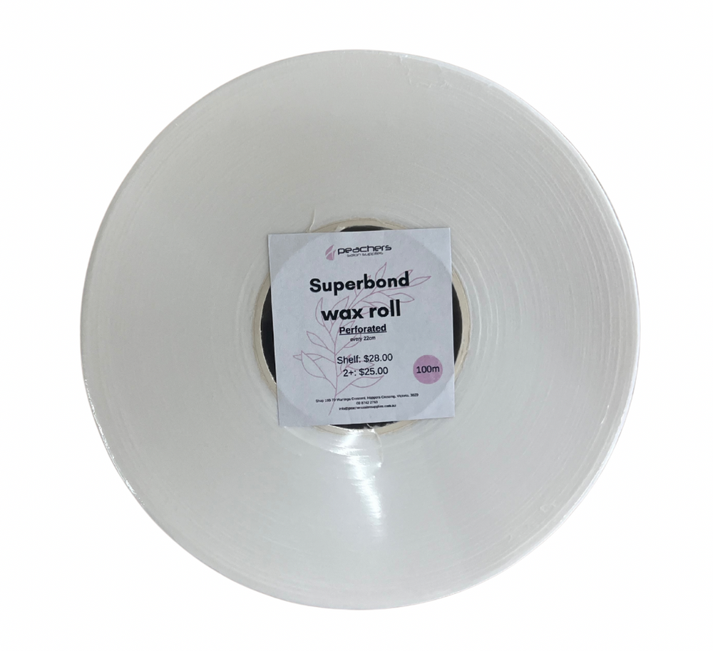 Peachers Superbond wax roll perforated 100m