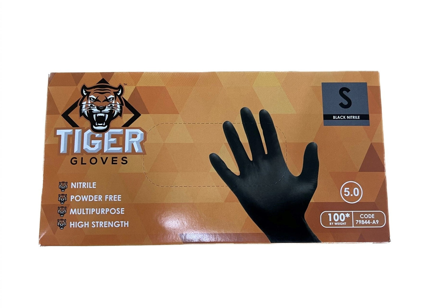 Tiger Black Nitrile Gloves