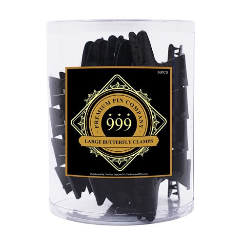Premium Pin Company 999 Large Black Butterfly Clamps