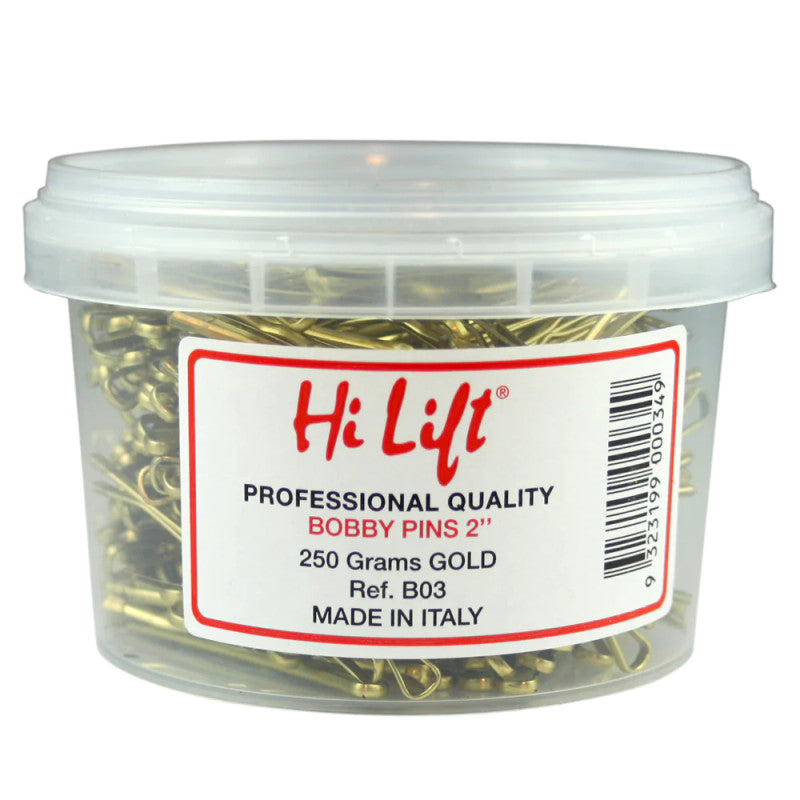 Hi Lift Bobby Pins Gold 250g Tub