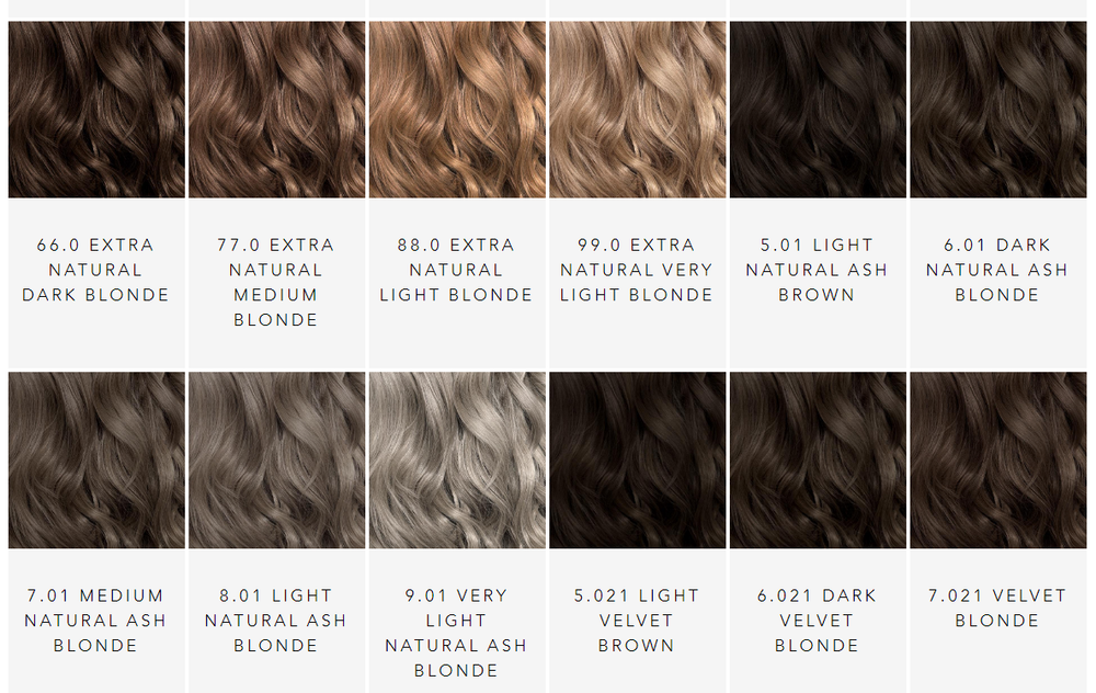Infiniti Hair Colour Shade Chart