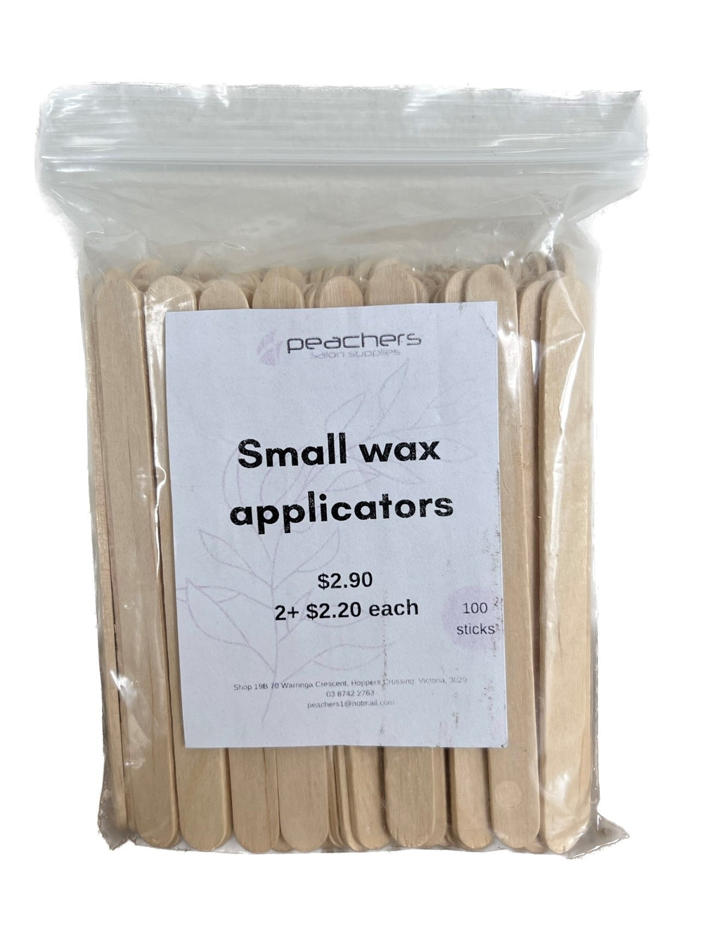 Peachers small wax applicators 100pk